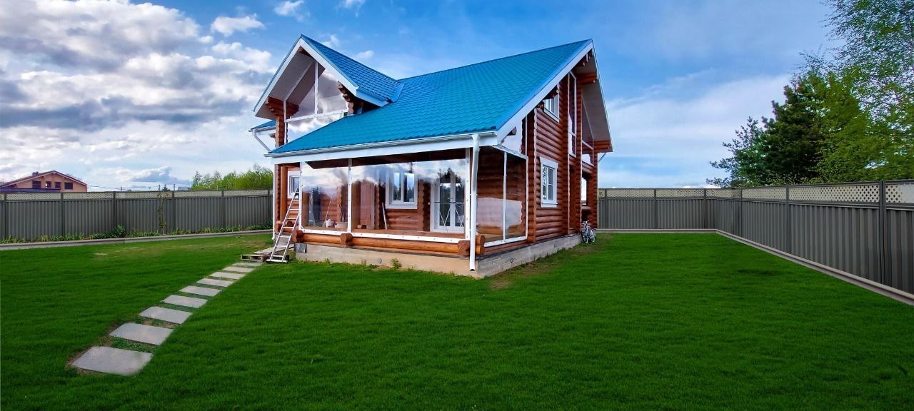 Мягкие окна на веранде загородного дома в Апрелевке